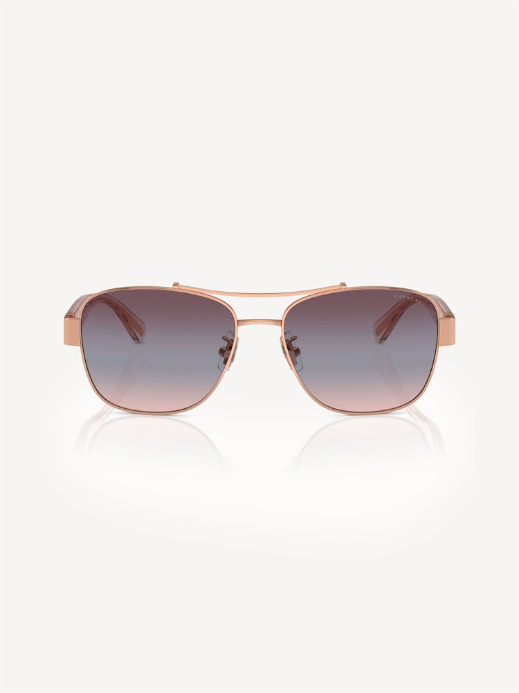 COACH Pink Hc7161 Pilot Sunglasses - Image 1 of 5