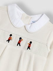 JoJo Maman Bébé Grey London Guard Smocked Velour All-In-One - Image 3 of 3