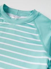 Polarn O. Pyret Green Striped Sunsafe UV Rash Vest - Image 2 of 2