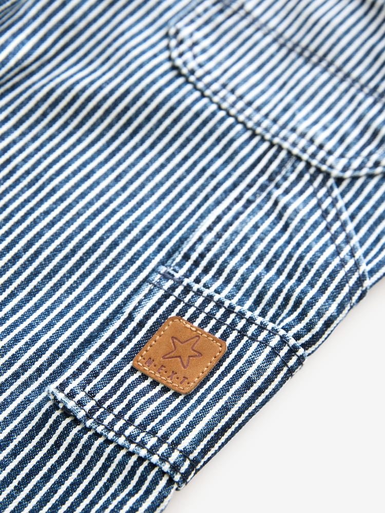 Bleu/Blanc Ticking Rayure - 100% Salopettes de menuisier en coton (3mois-7ans) - Image 9 of 10
