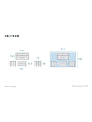Kettler Slate Grey Versa Garden Sofa Lounge Set - Image 5 of 6