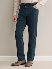 Blue Black Slim Fit Belted Authentic Jeans - Image 1 of 11