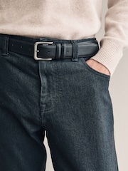 Blue Black Slim Fit Belted Authentic Jeans - Image 5 of 11