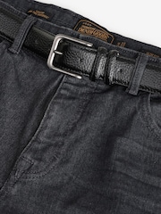 Blue Black Slim Fit Belted Authentic Jeans - Image 8 of 11