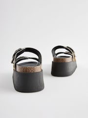 Animal Forever Comfort® Leather Double Buckle Flatform Sandals - Image 7 of 8