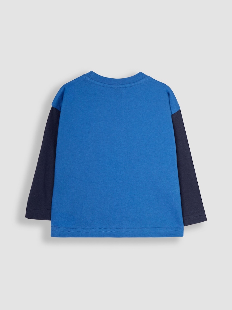 JoJo Maman Bébé Blue Shark Boucle Top - Image 2 of 3