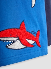 JoJo Maman Bébé Blue Shark Boucle Top - Image 3 of 3