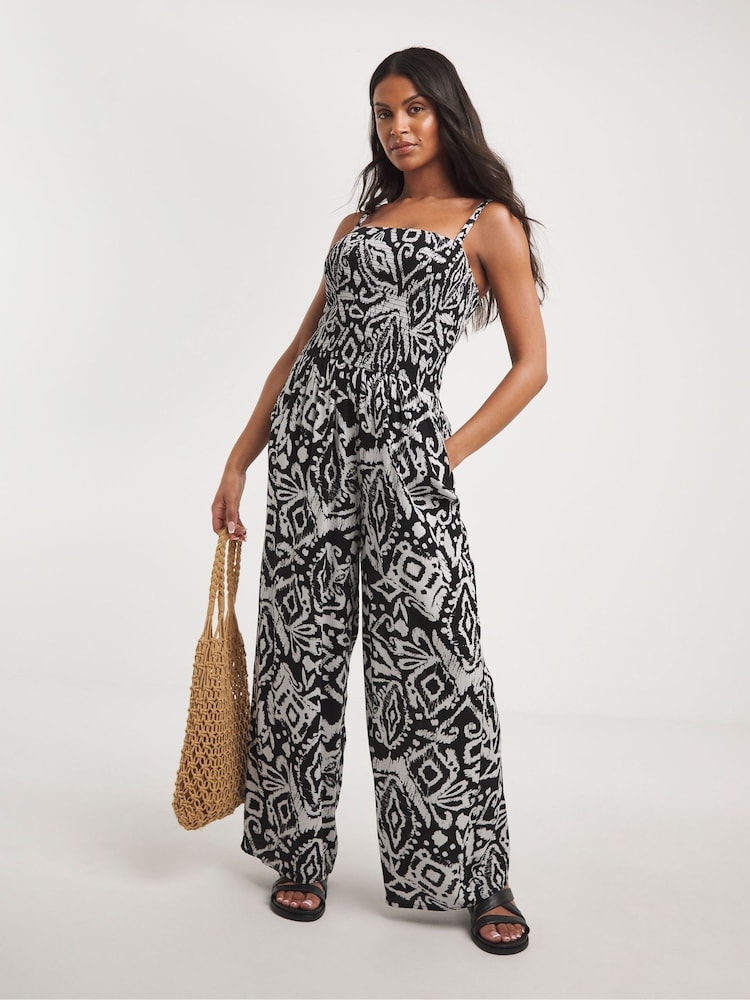JD Williams Black Beach Jumpsuit - Image 1 of 4