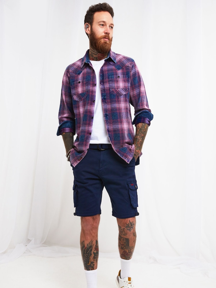 Joe Browns Navy Blue Hit The Action Shorts - Image 3 of 5