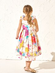 Angel & Rocket White 100% Cotton Multi Katie Tiered Print Dress - Image 2 of 6