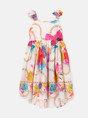 Angel & Rocket White 100% Cotton Multi Katie Tiered Print Dress - Image 4 of 6