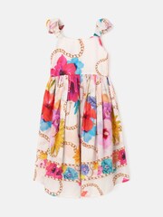 Angel & Rocket White 100% Cotton Multi Katie Tiered Print Dress - Image 5 of 6