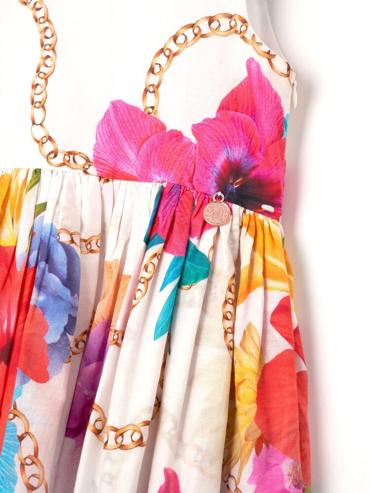 Angel & Rocket White 100% Cotton Multi Katie Tiered Print Dress - Image 6 of 6