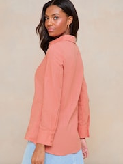 Lipsy Pink Pocket Button Through Shirt - Image 2 of 4