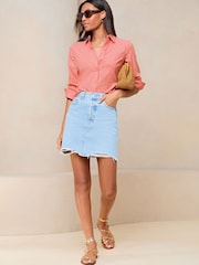 Lipsy Pink Pocket Button Through Shirt - Image 3 of 4