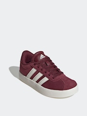 adidas Red/White Junior Sportswear VL Court Trainers - Image 3 of 9
