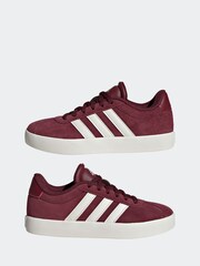adidas Red/White Junior Sportswear VL Court Trainers - Image 5 of 9
