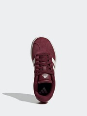 adidas Red/White Junior Sportswear VL Court Trainers - Image 6 of 9