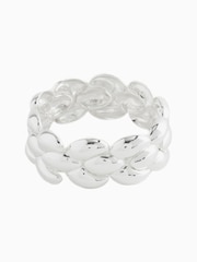 Silver Tone Diamond Stretch Bracelet - Image 3 of 4