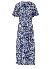 Albastru - Rochie midi Floral Long Tall Sally Înalt cu floricele - Image 5 of 5