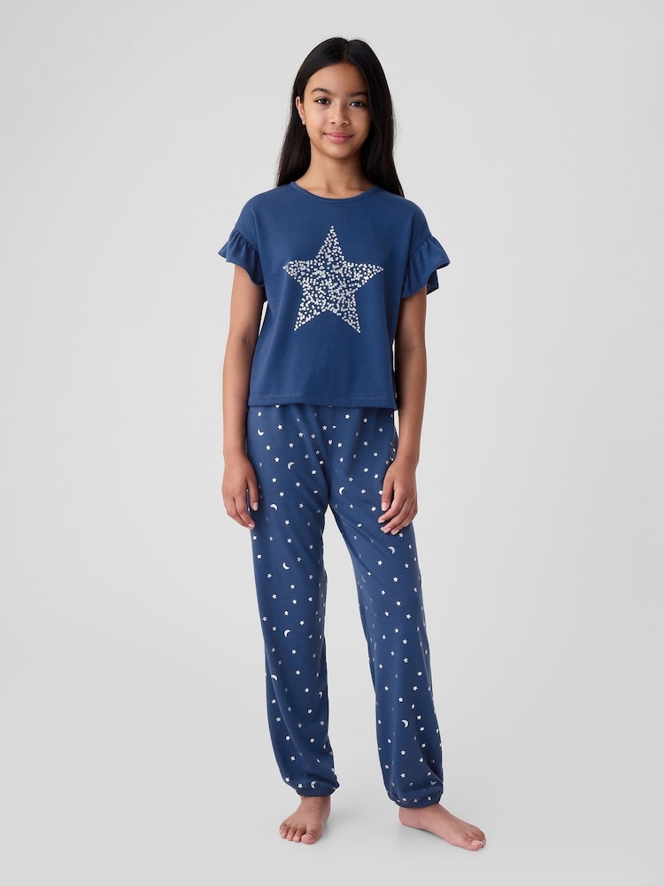Gap Blue Graphic Short Sleeve Pyjama Set (4-13yrs) - Image 1 of 3