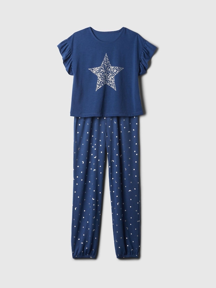 Gap Blue Graphic Short Sleeve Pyjama Set (4-13yrs) - Image 3 of 3