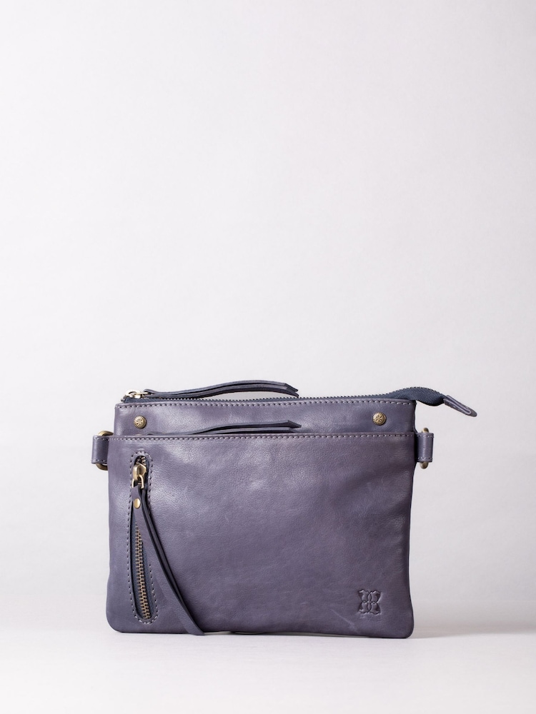 Lakeland Leather Blue Mini Harstone Cross-Body Bag - Image 1 of 7