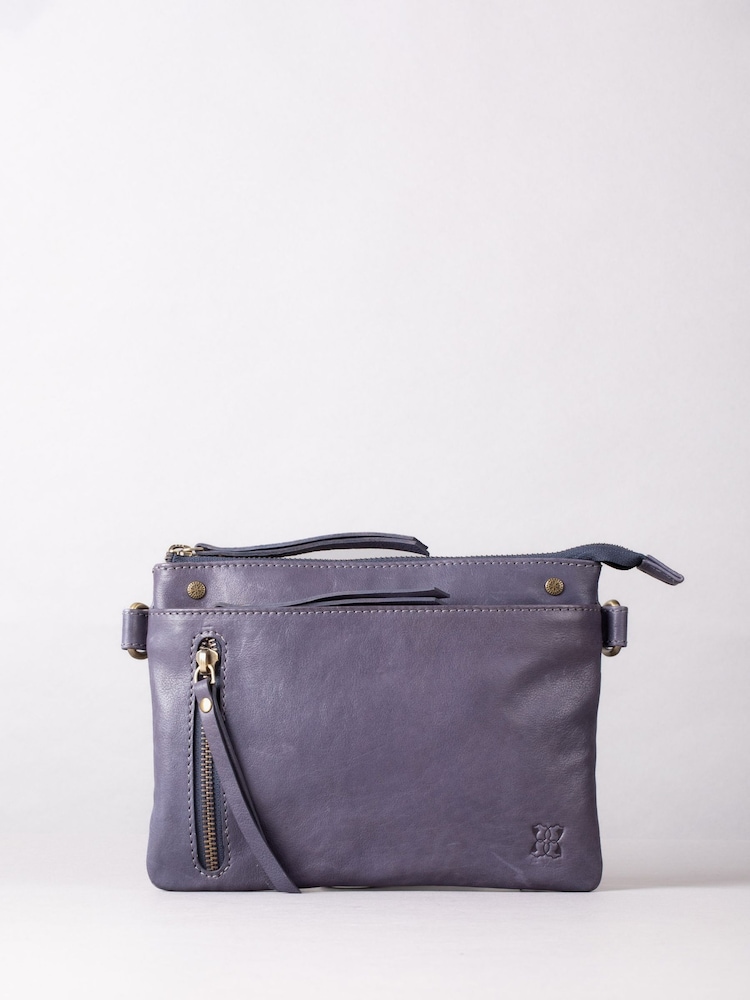 Lakeland Leather Blue Mini Harstone Cross-Body Bag - Image 2 of 7