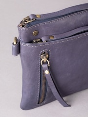 Lakeland Leather Blue Mini Harstone Cross-Body Bag - Image 5 of 7