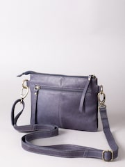 Lakeland Leather Blue Mini Harstone Cross-Body Bag - Image 6 of 7