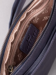 Lakeland Leather Blue Mini Harstone Cross-Body Bag - Image 7 of 7