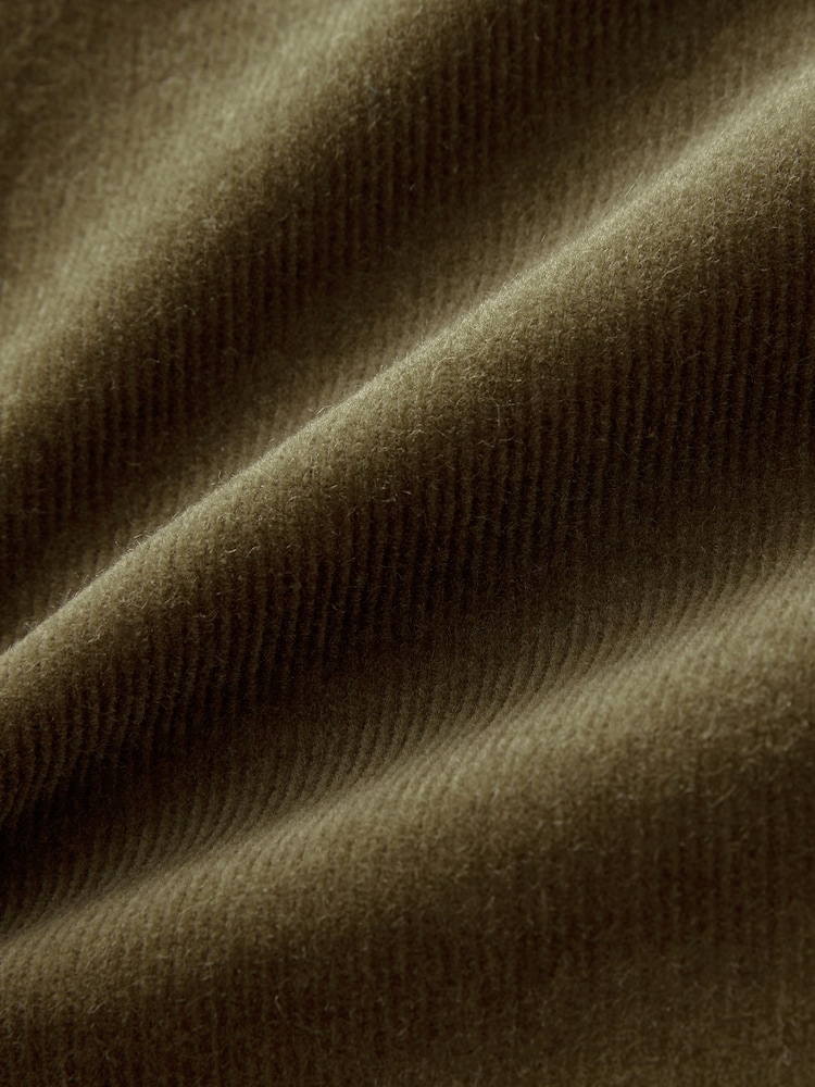 Khaki Green Long Sleeve Corduroy Shirt - Image 7 of 7