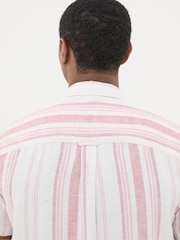 FatFace Pink Short Sleeve Danby Stripe Shirt - Image 4 of 5