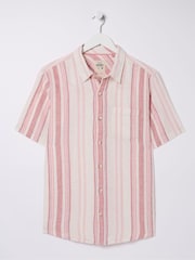 FatFace Pink Short Sleeve Danby Stripe Shirt - Image 5 of 5