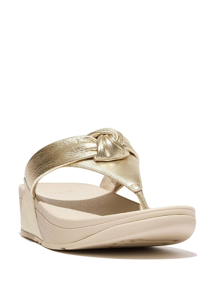 FitFlop Gold Lulu Padded Knot Toe Post Sandals - Image 2 of 2