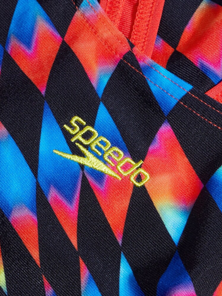 Speedo Red Digital All-Over Leaderback 1 Piece Swimsuit - Image 4 of 4