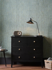 Pacific Satin Black Chelmsford Pine Wood 4 Drawer Unit - Image 1 of 3