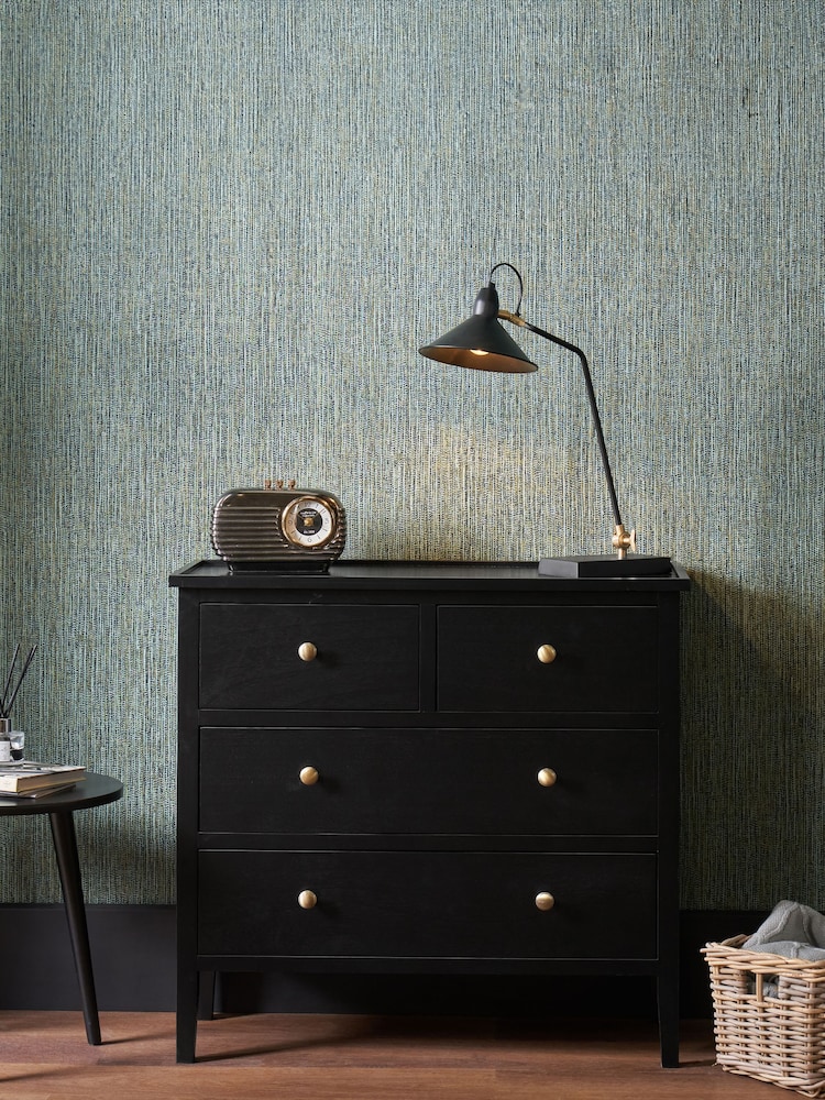Pacific Satin Black Chelmsford Pine Wood 4 Drawer Unit - Image 1 of 3