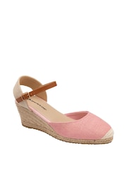 Dunlop Pink Wedges Espadrilles Sandals - Image 1 of 4