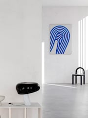 Paper Collective Blue Entropy Blue 01 Framed Wall Art Print in Natural Oak Frame - Image 2 of 3