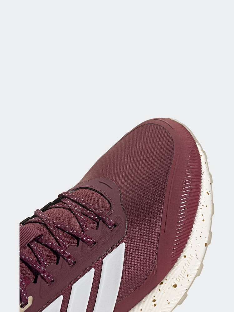 adidas Maroon Red Run Falcon Trainers - Image 8 of 8