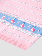 JoJo Maman Bébé Pink Personalised Jemima Puddle-Duck Knitted Shawl - Image 3 of 5