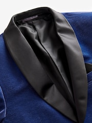 modra - V kovinskih barvah Tuxedo kakona; suknjič - Slika 8 iz 11