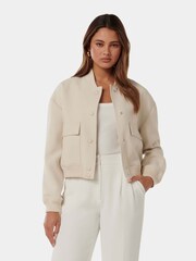 Forever New Cream Miranda Bomber Jacket - Image 1 of 5