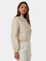 Forever New Cream Miranda Bomber Jacket - Image 2 of 5