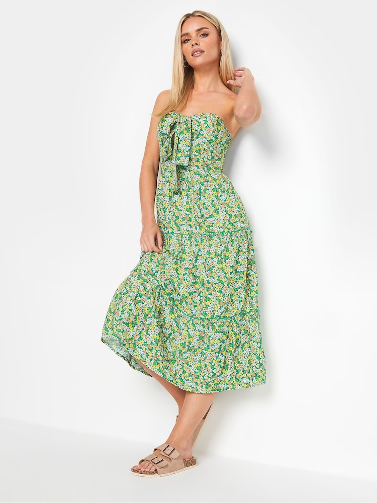 PixieGirl Petite Green Halter Midi Dress - Image 1 of 5