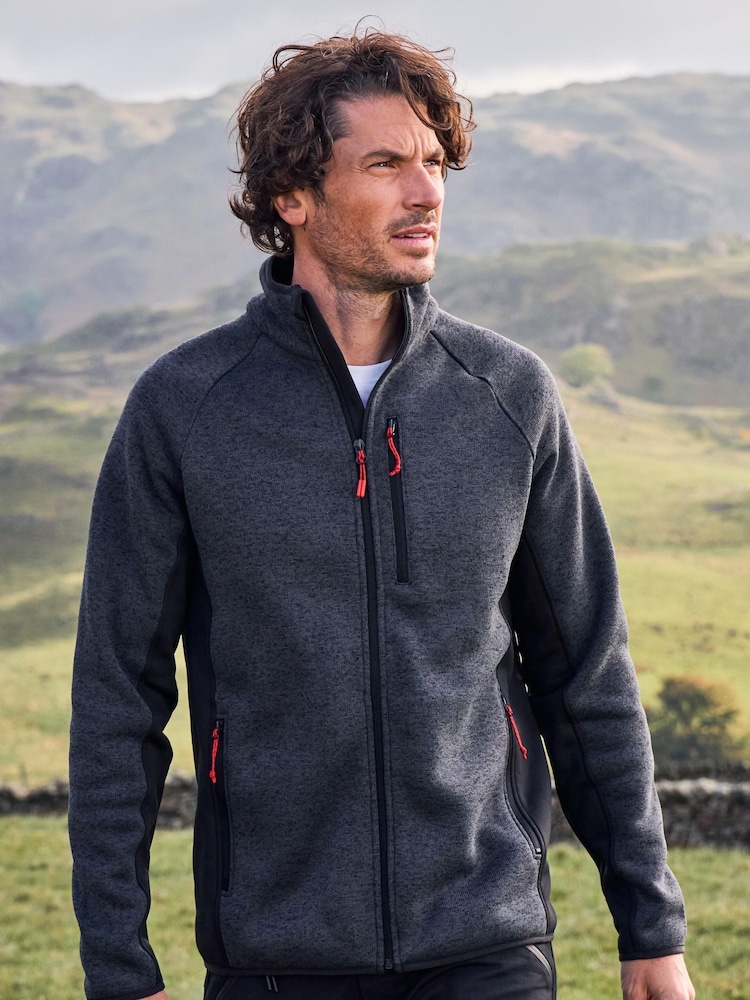 Черный - Mountain Warehouse Mens Treston Full-Zip Fleece Jacket - Image 1 of 5