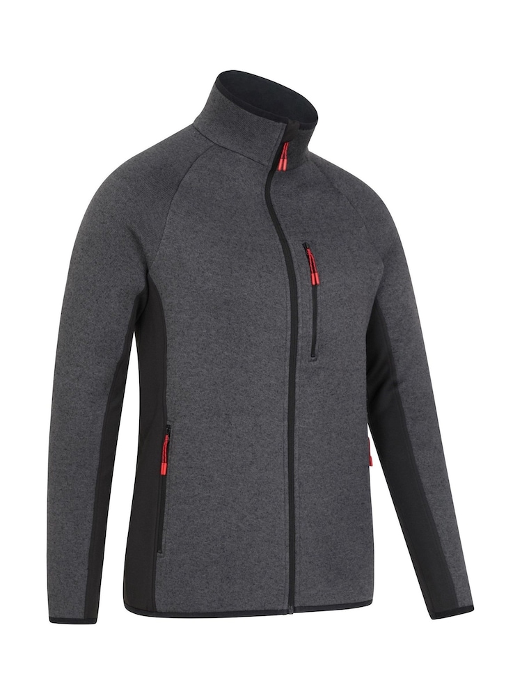 Mountain Warehouse Black Mens Treston Full-Zip Fleece Jacket - Image 2 of 5 Mountain Warehouse Black Mens Treston Full-Zip Fleece Jacket - Image 2 of 5