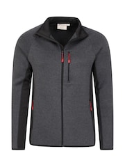 Черный - Mountain Warehouse Mens Treston Full-Zip Fleece Jacket - Image 4 of 5