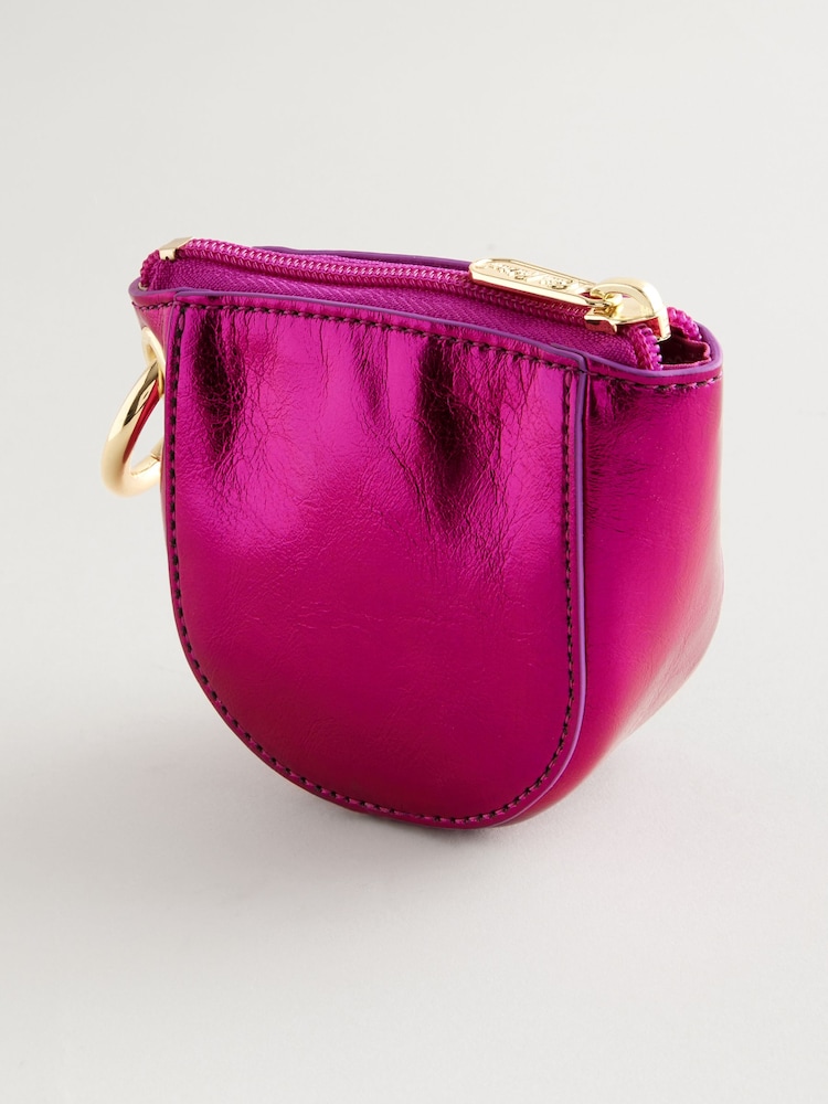 Cath Kidston Pink Metallic Curved Coin Purse - Image 2 of 7 Cath Kidston Pink Metallic Curved Coin Purse - Image 2 of 7